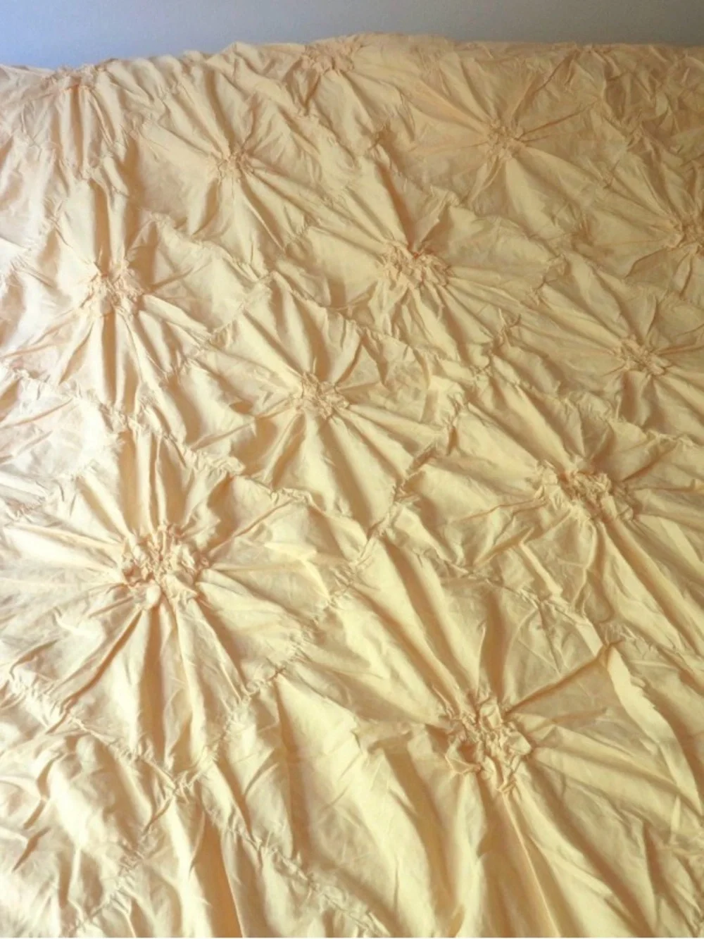 Pier One Rosette Duvet Cover Queen Yellow Bedding Romantic Decor
